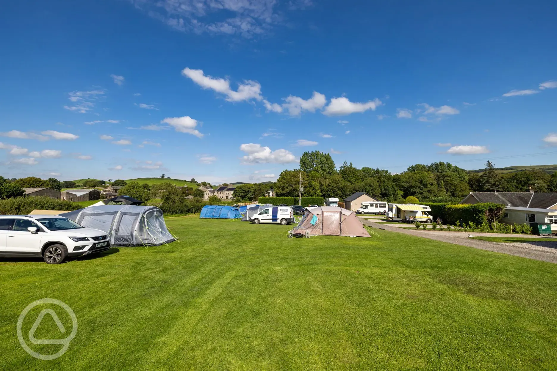 Grass tent pitches (non electric and electric options available)