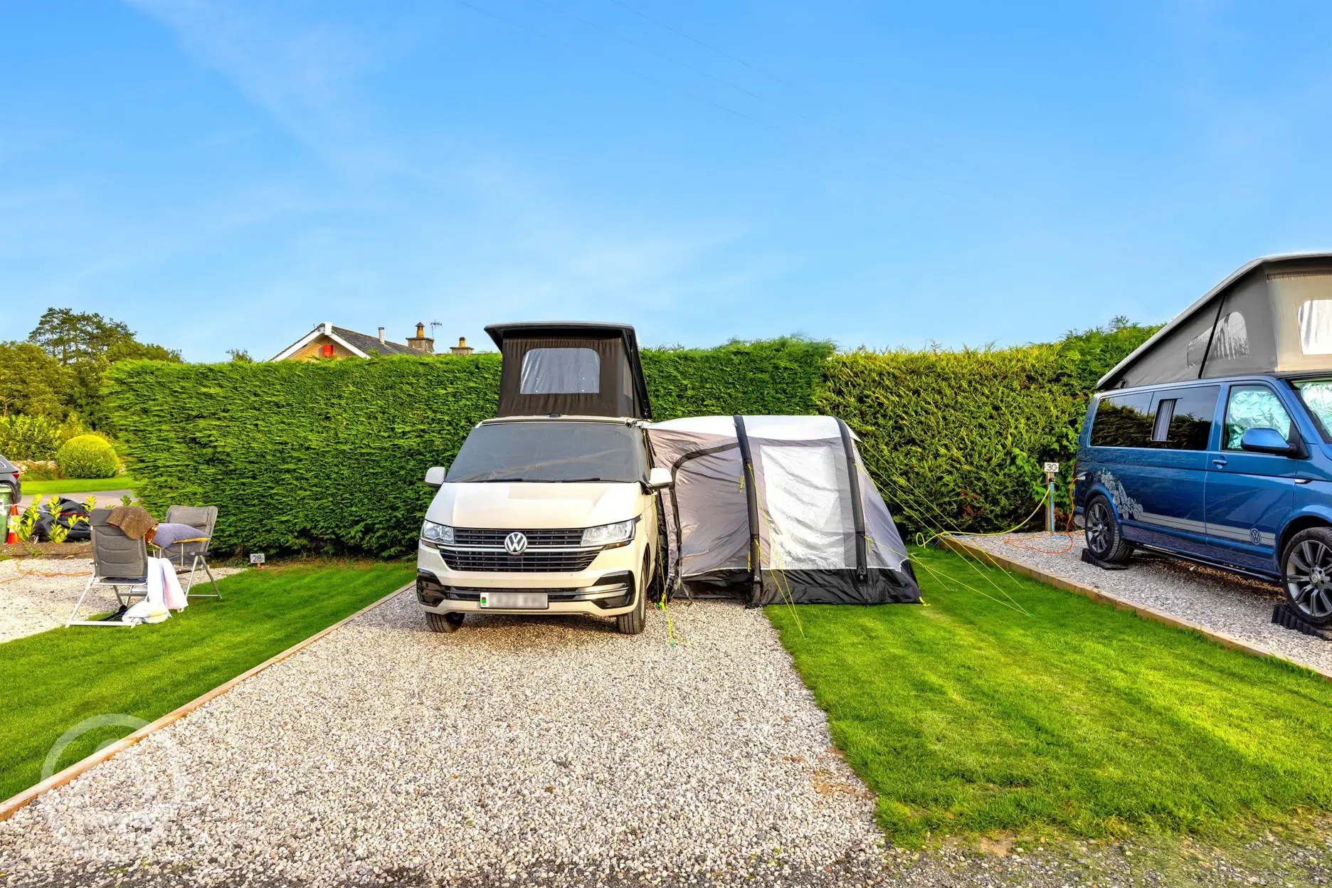 Electric hardstanding pitches with 16 amp hook ups