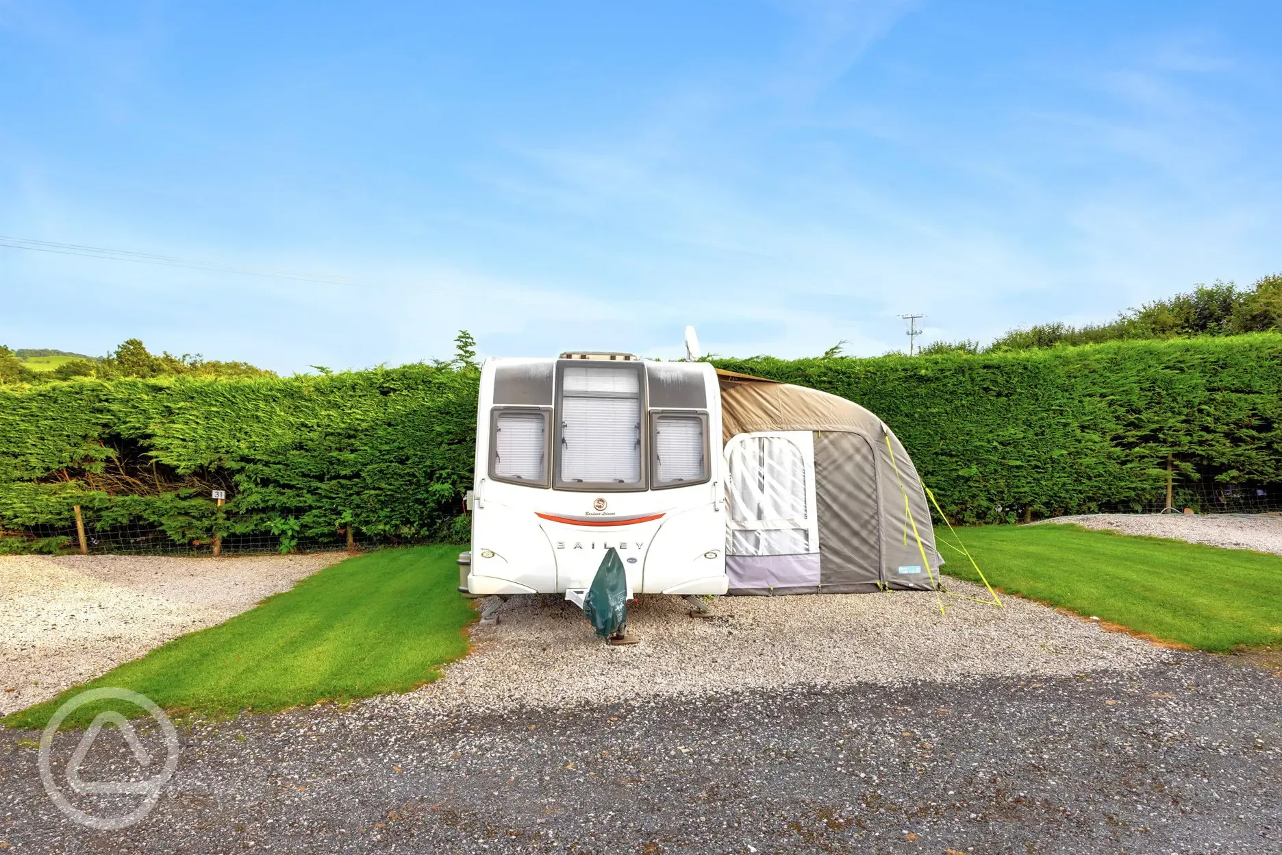 Electric hardstanding pitches with 16 amp hook ups