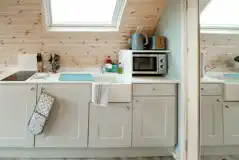 Glamping pod kitchen