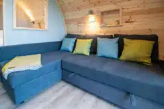 Glamping pod sofa