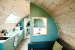 Glamping pod interior