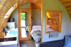 Glamping pod interior