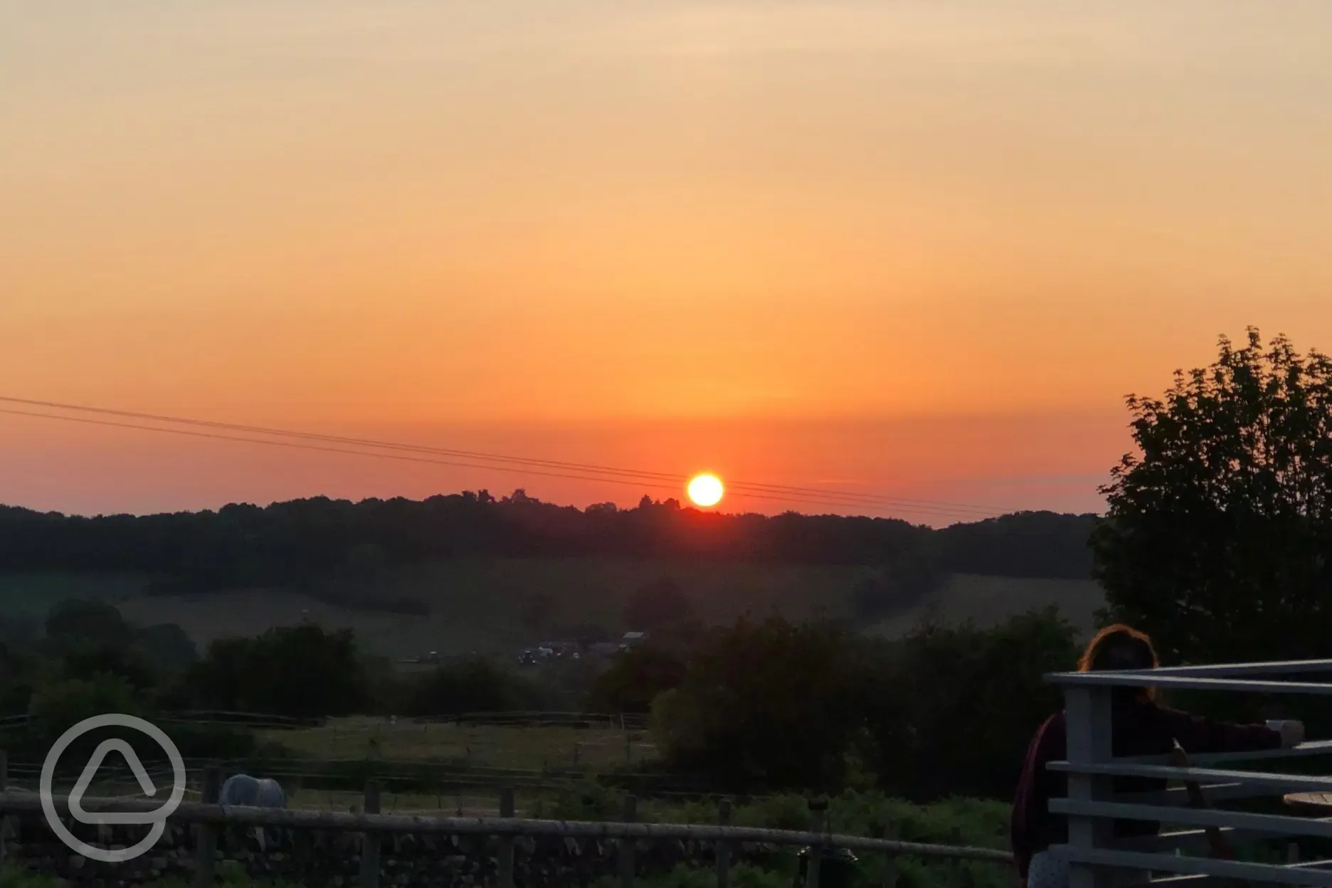Sunset over the site
