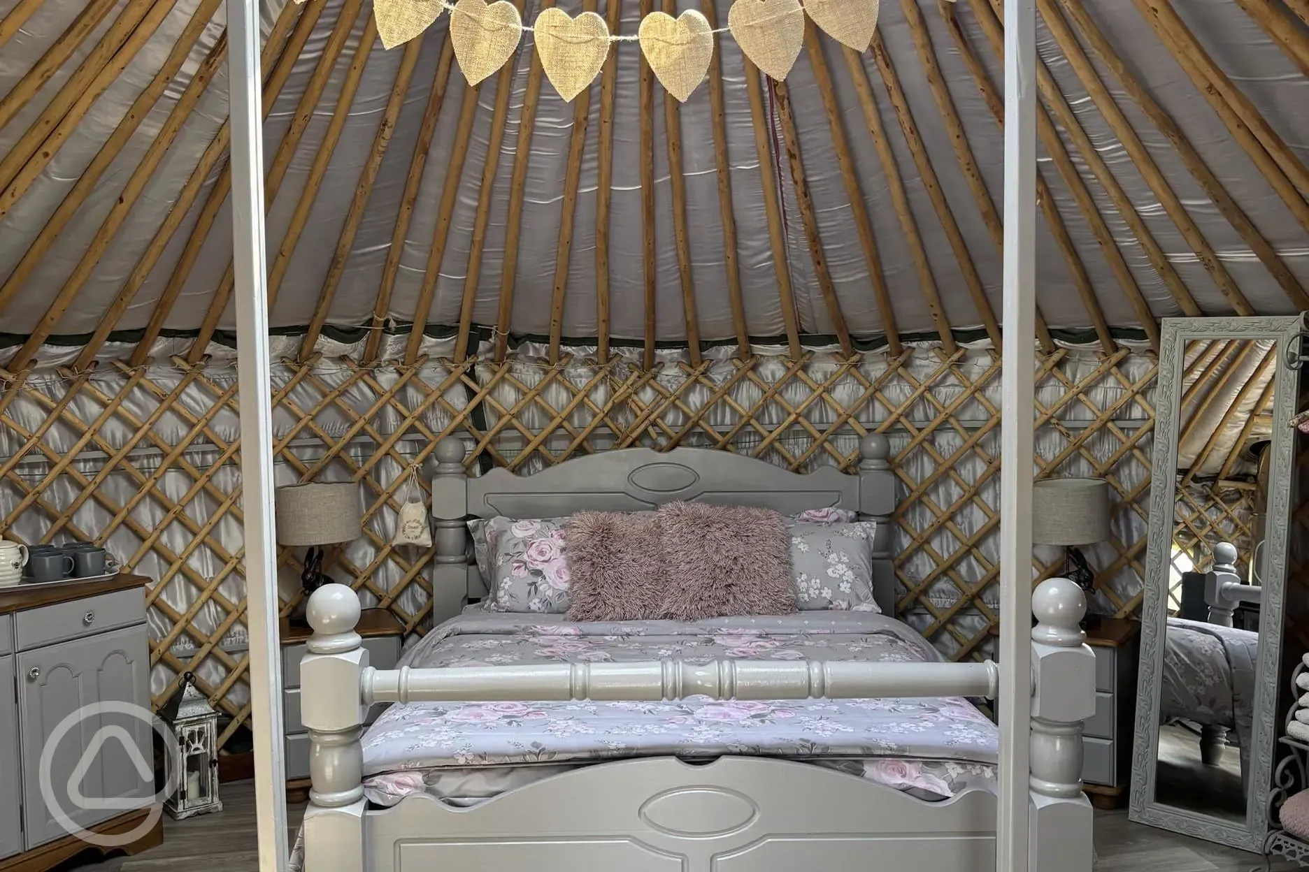 Yurt double bed