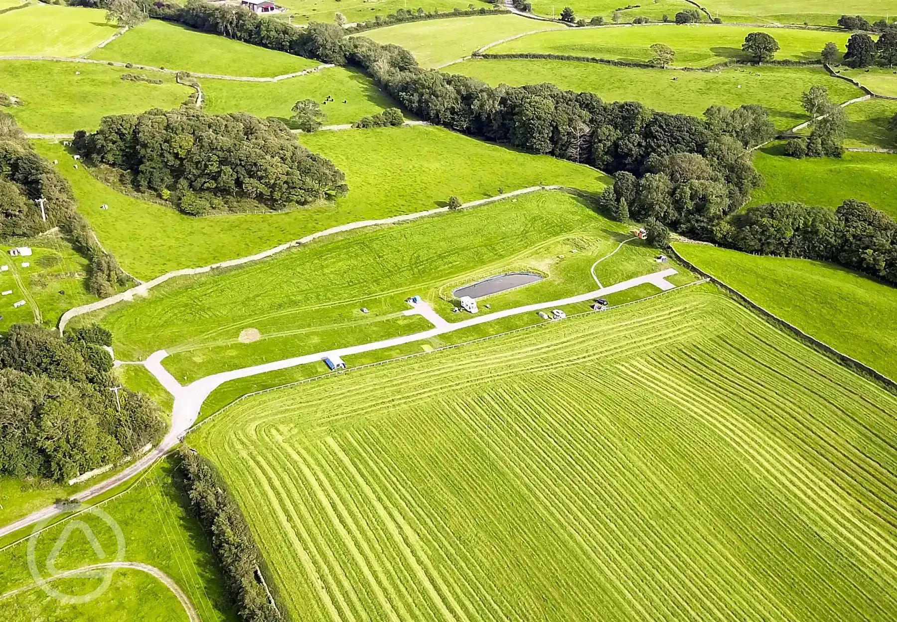 Aerial of the campsite