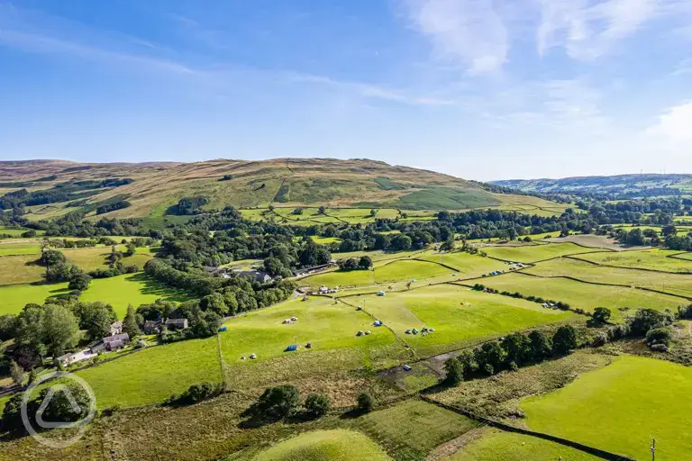 Aerial of the campsite