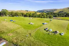 Aerial of the campsite Aerial of the campsite