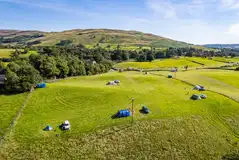 Aerial of the campsite Aerial of the campsite