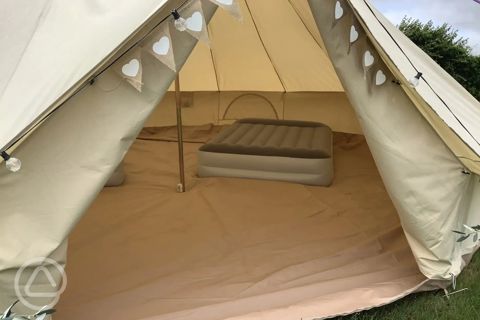 Bell tent interior 