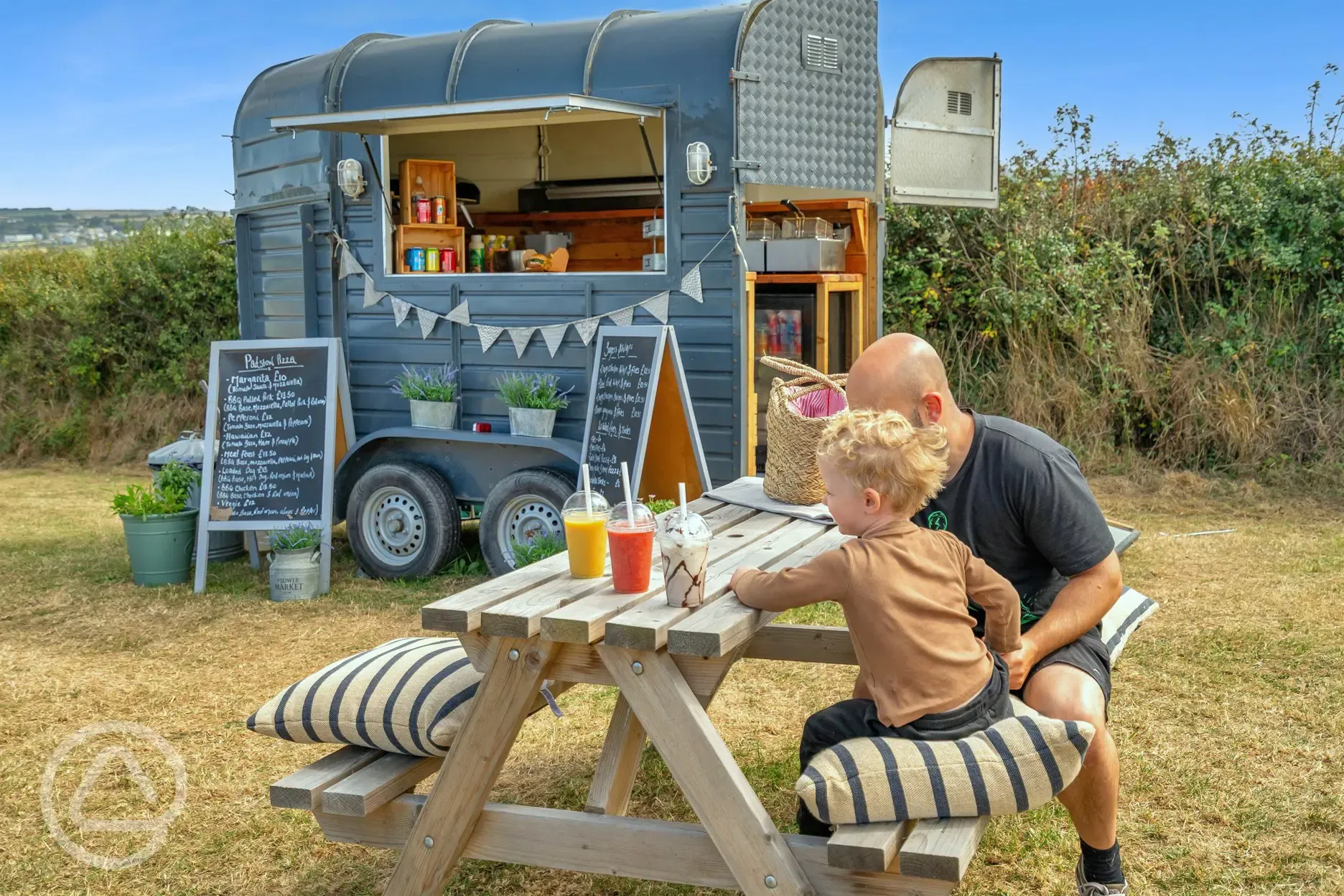 Onsite food and drinks truck with smoothies and milkshakes available