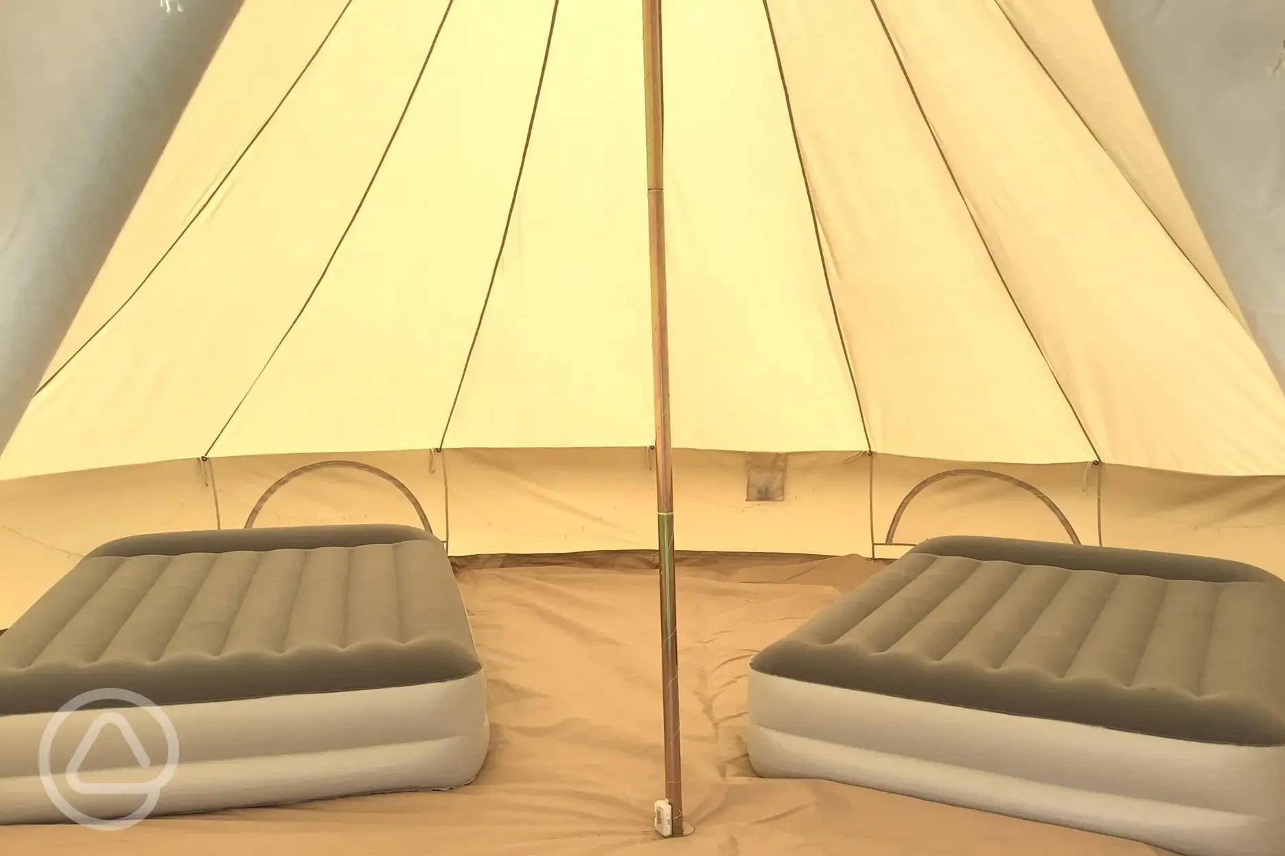 Bell tent interior 
