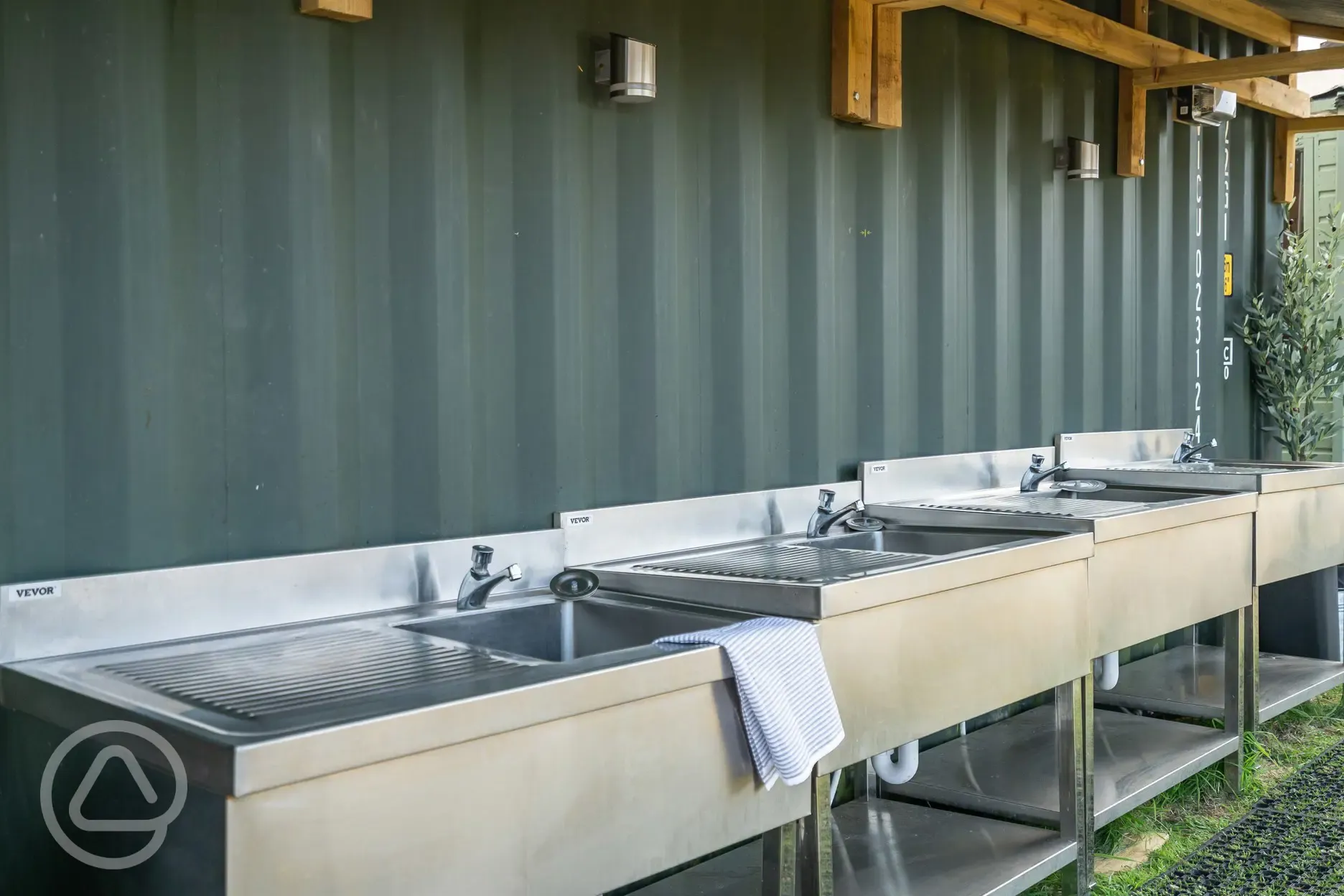 Outdoor washing up area