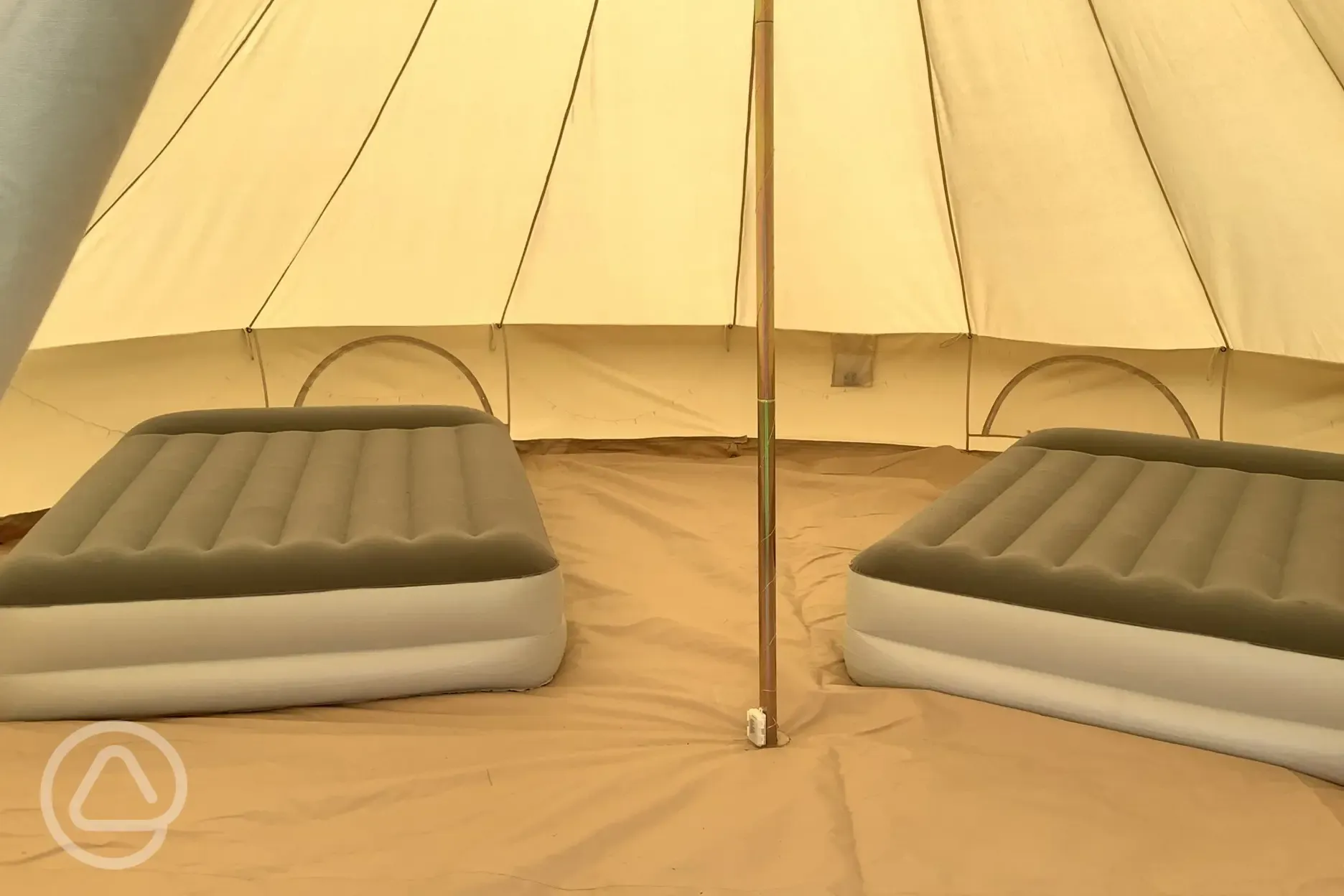Bell tent interior 