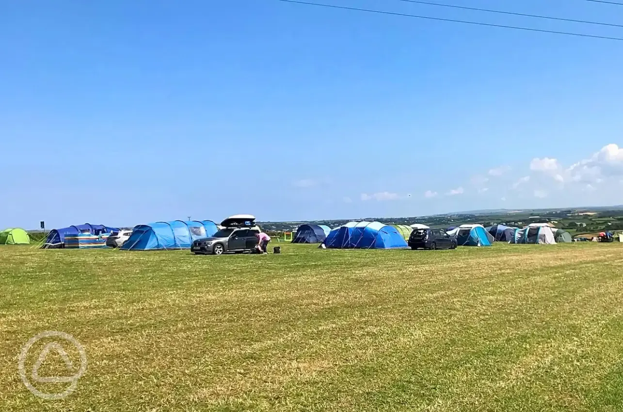 Non electric grass tent pitches