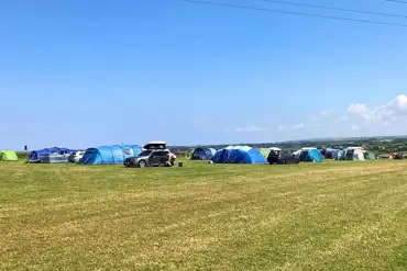 Non electric grass tent pitches