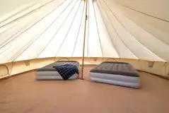 Constantine bell tent with two double air mattresses (bedding not provided) Constantine bell tent with two double air mattresses (bedding not provided)