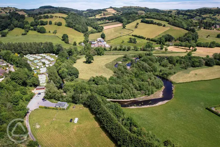 Aerial of the campsite