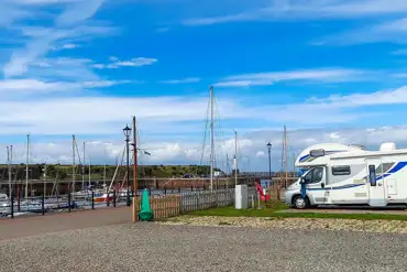 Electric hardstanding pitches next to Maryport Marina