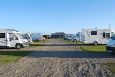 Overview of the touring pitches at Harbour Side Caravan Site