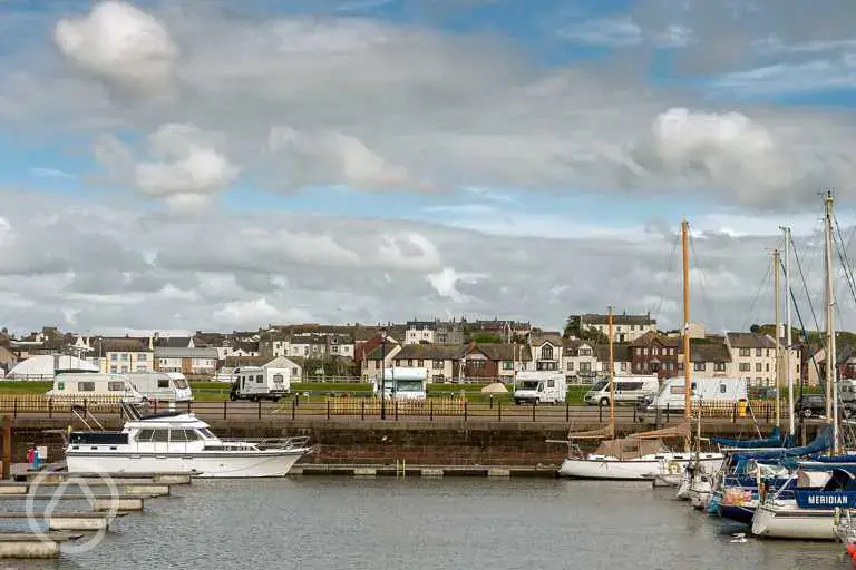 Campsite overlooking the Marina