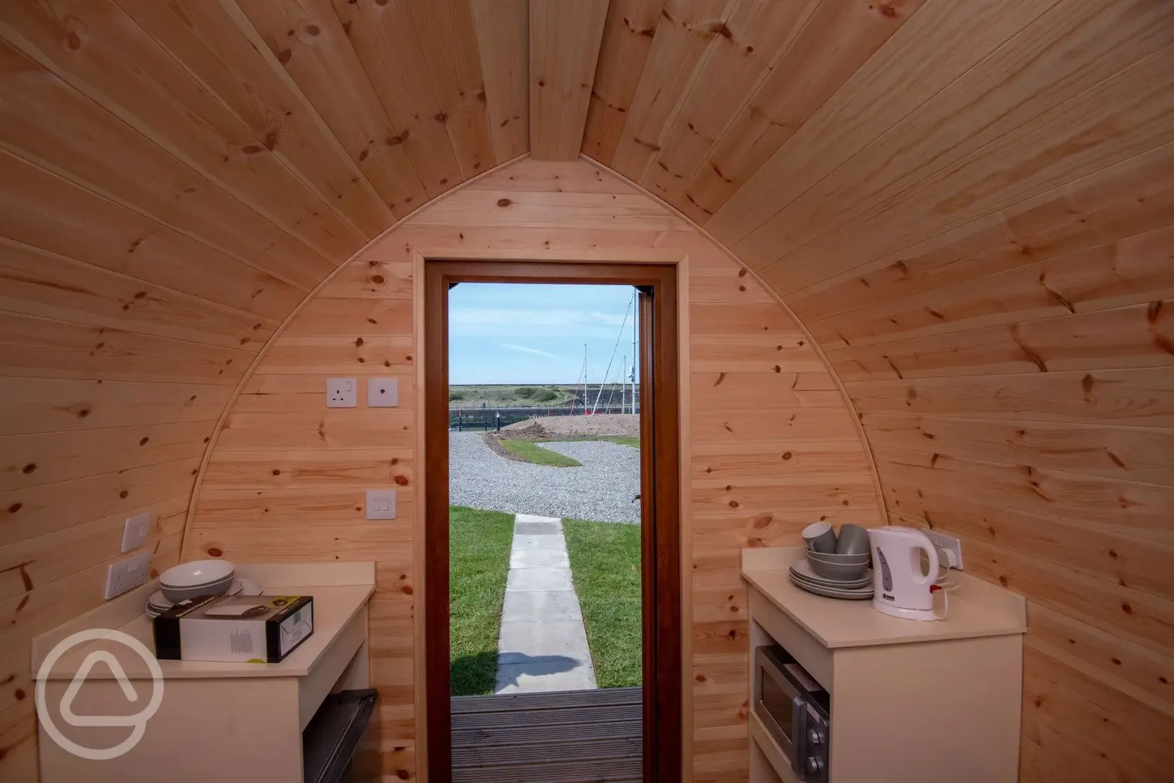 Camping pod interior