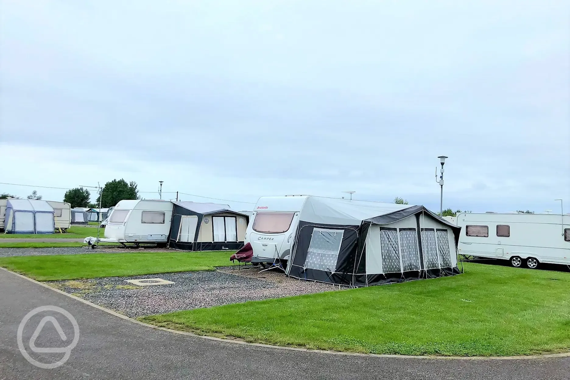 Fully serviced hardstanding pitches 