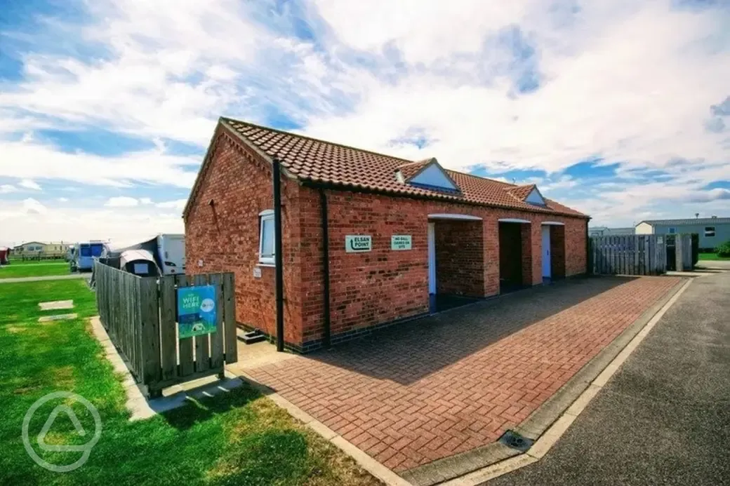 Toilet and shower block