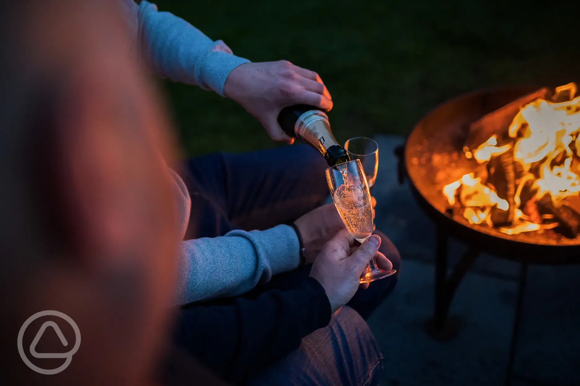 Fire pit at night