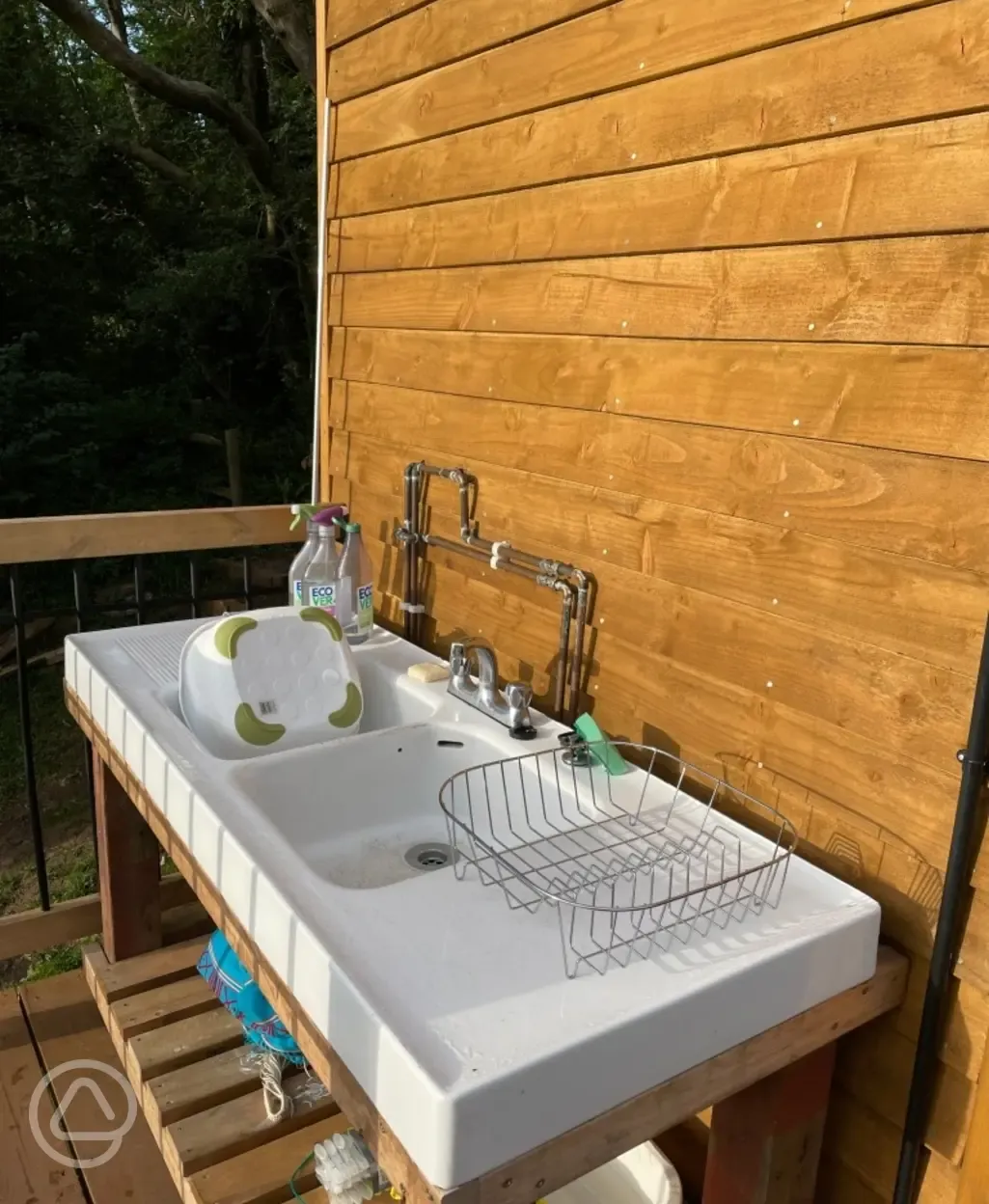 Yurt washing up area