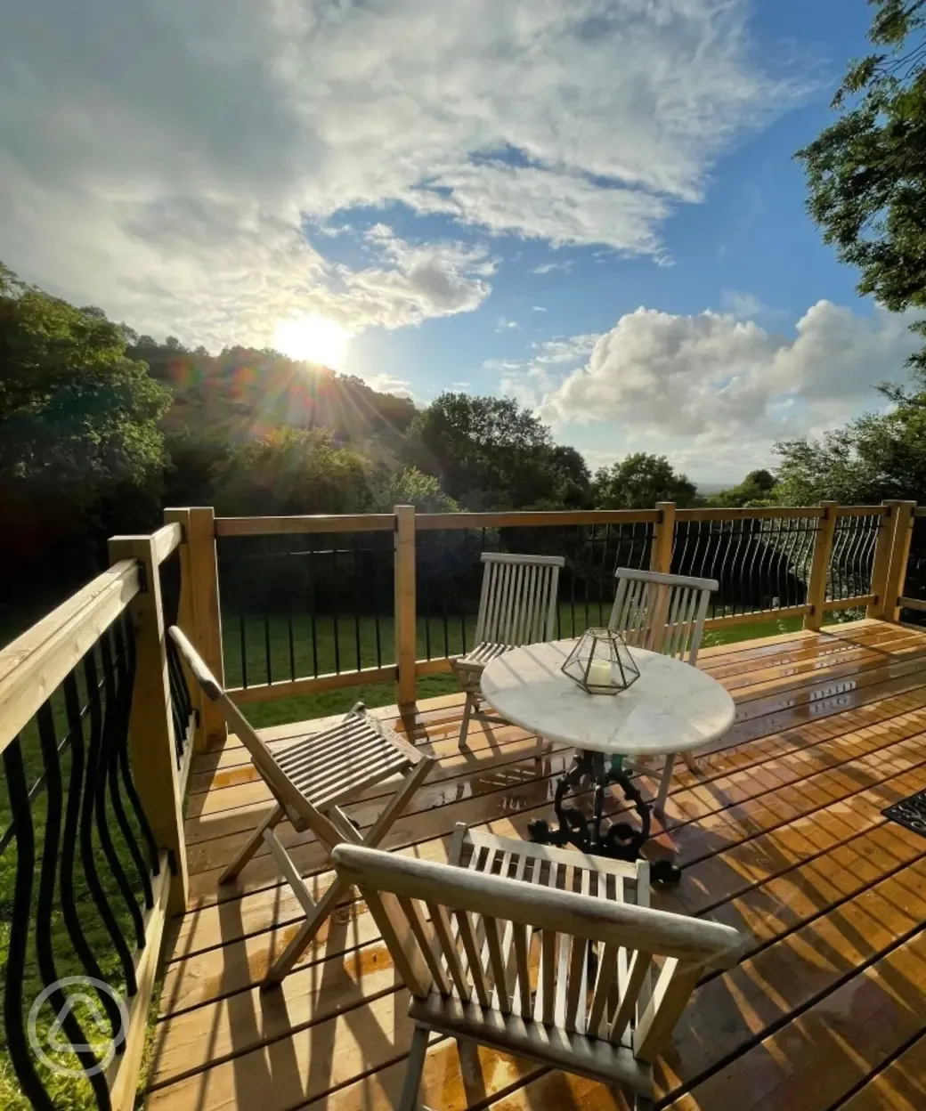 Yurt decking area