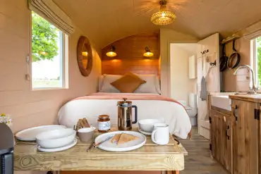 Marared ensuite gypsy hut interior