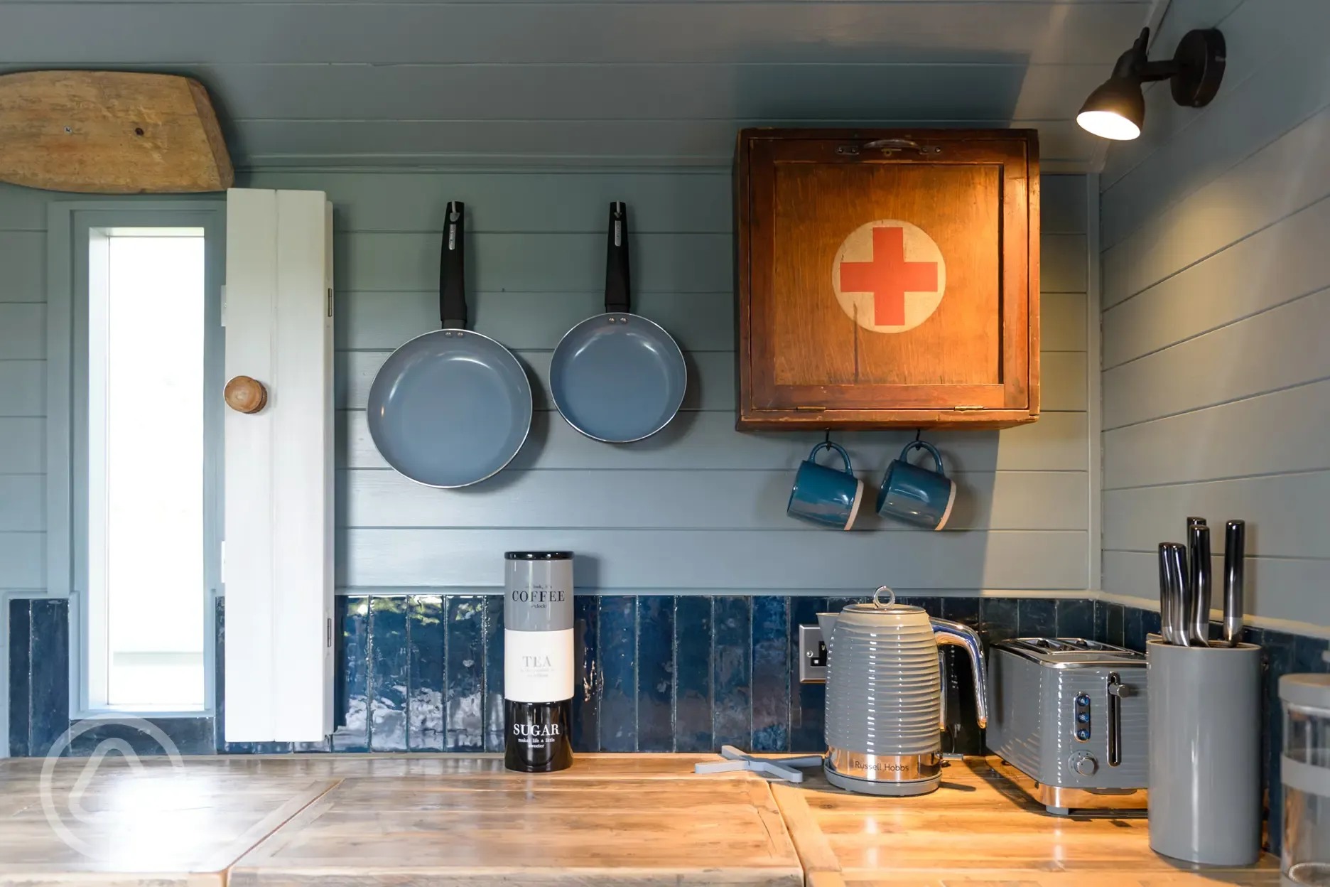 Susanna ensuite poacher's hut kitchen area