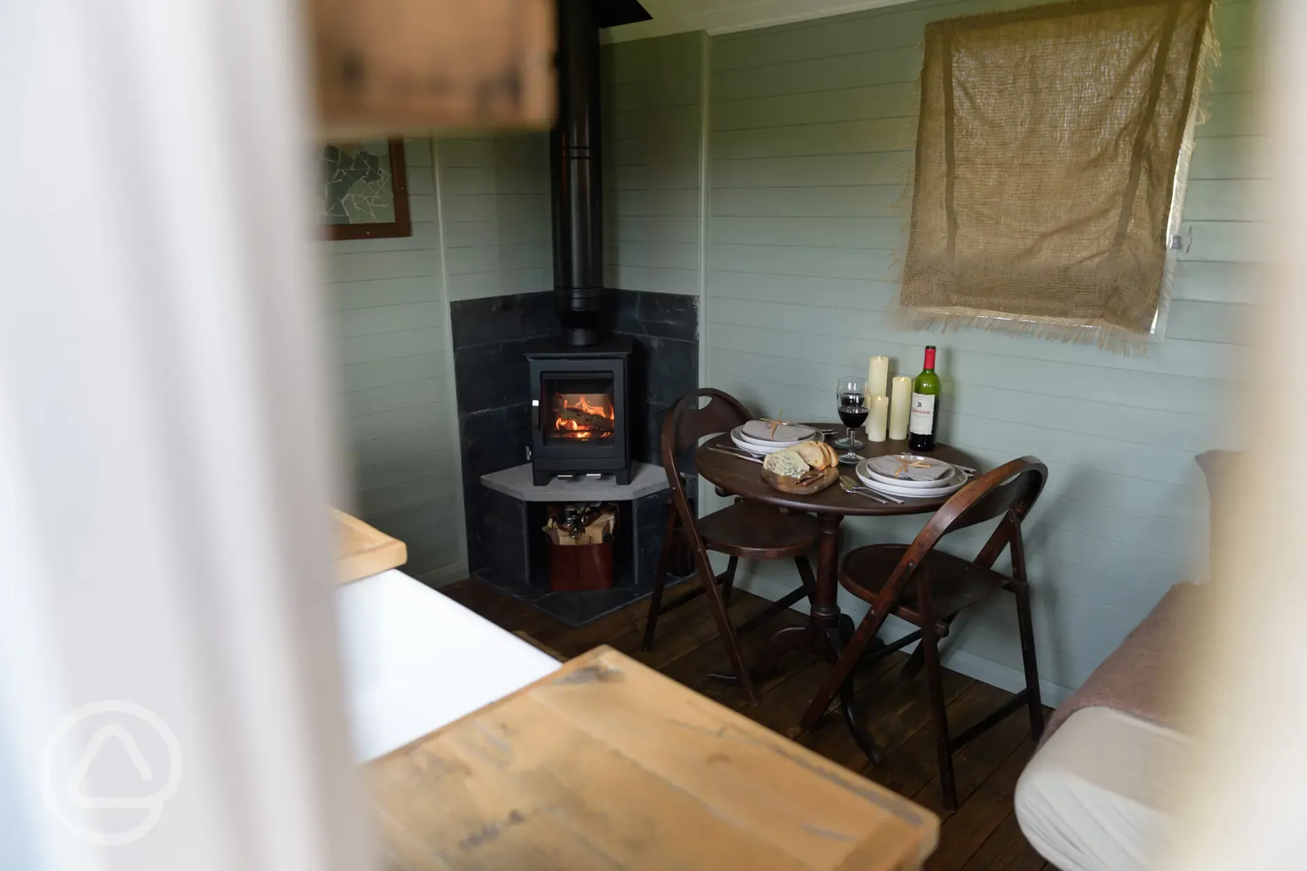 Joan the Shepherd's Hut living area