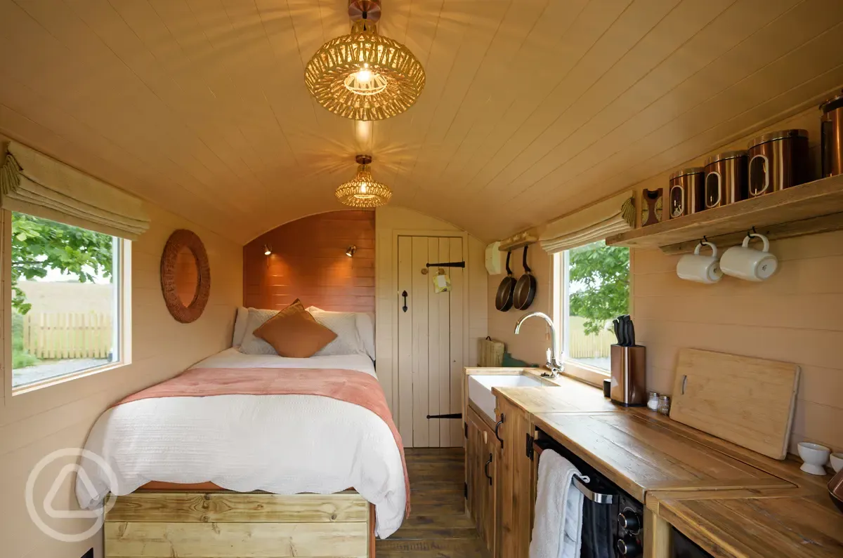 Marared ensuite gypsy hut interior