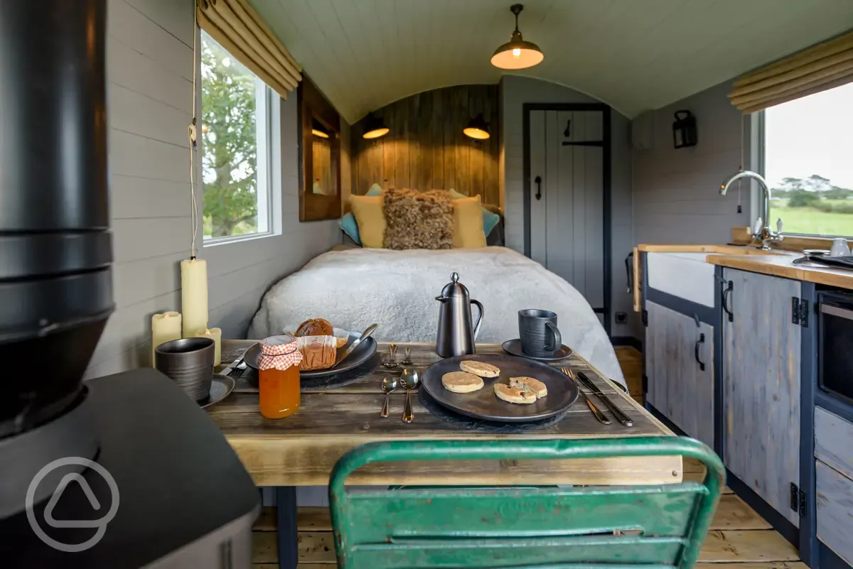 Elen ensuite gypsy hut interior