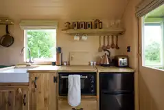 Marared ensuite gypsy hut kitchen