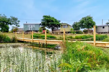 Lakeside shepherd's huts at Brook Cottage Shepherd Huts