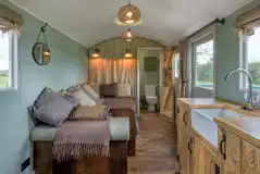 Joan ensuite shepherd's hut interior