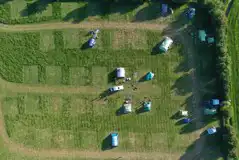 Bird's eye view of the campsite