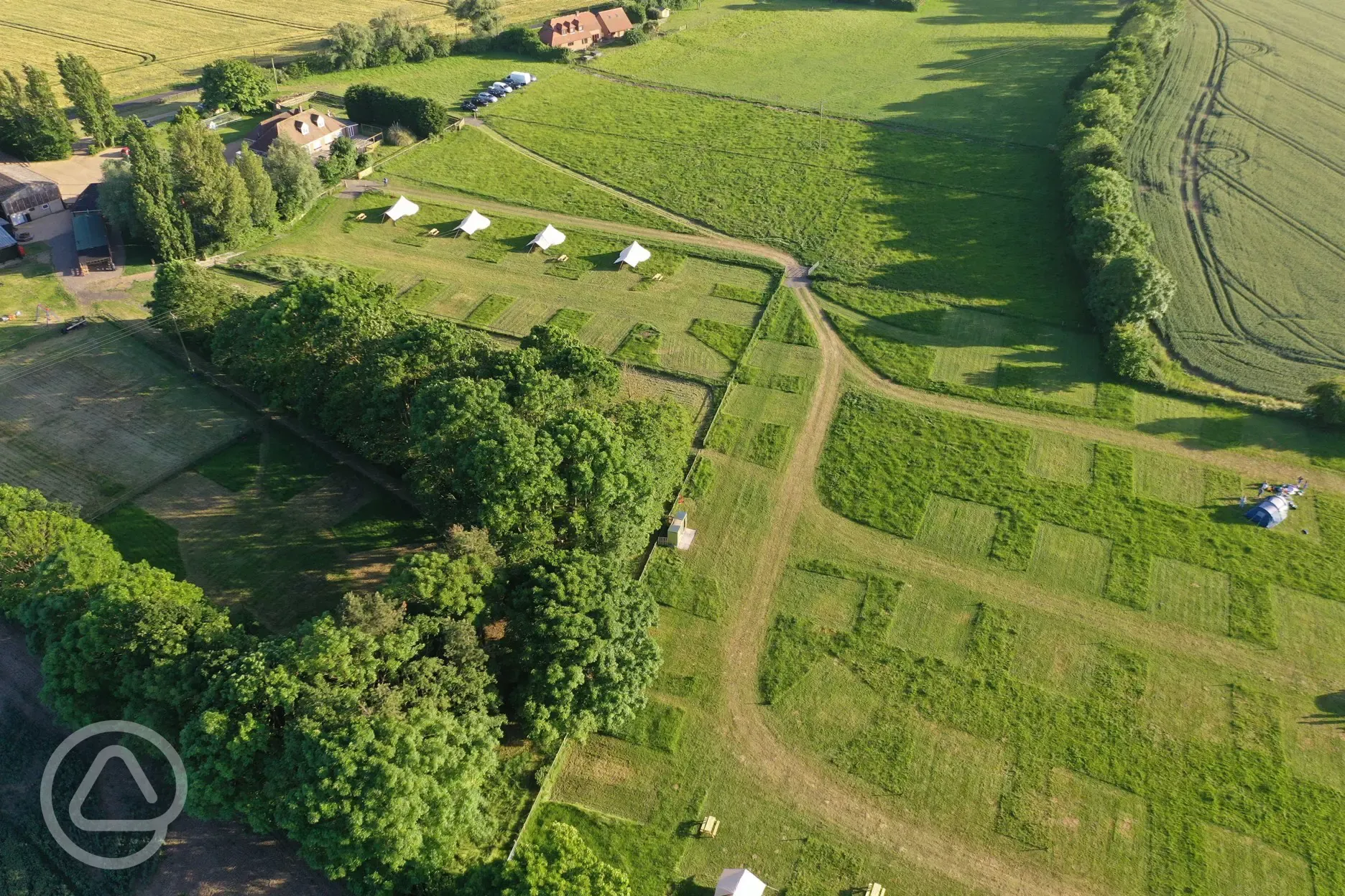 Aerial of the campsite