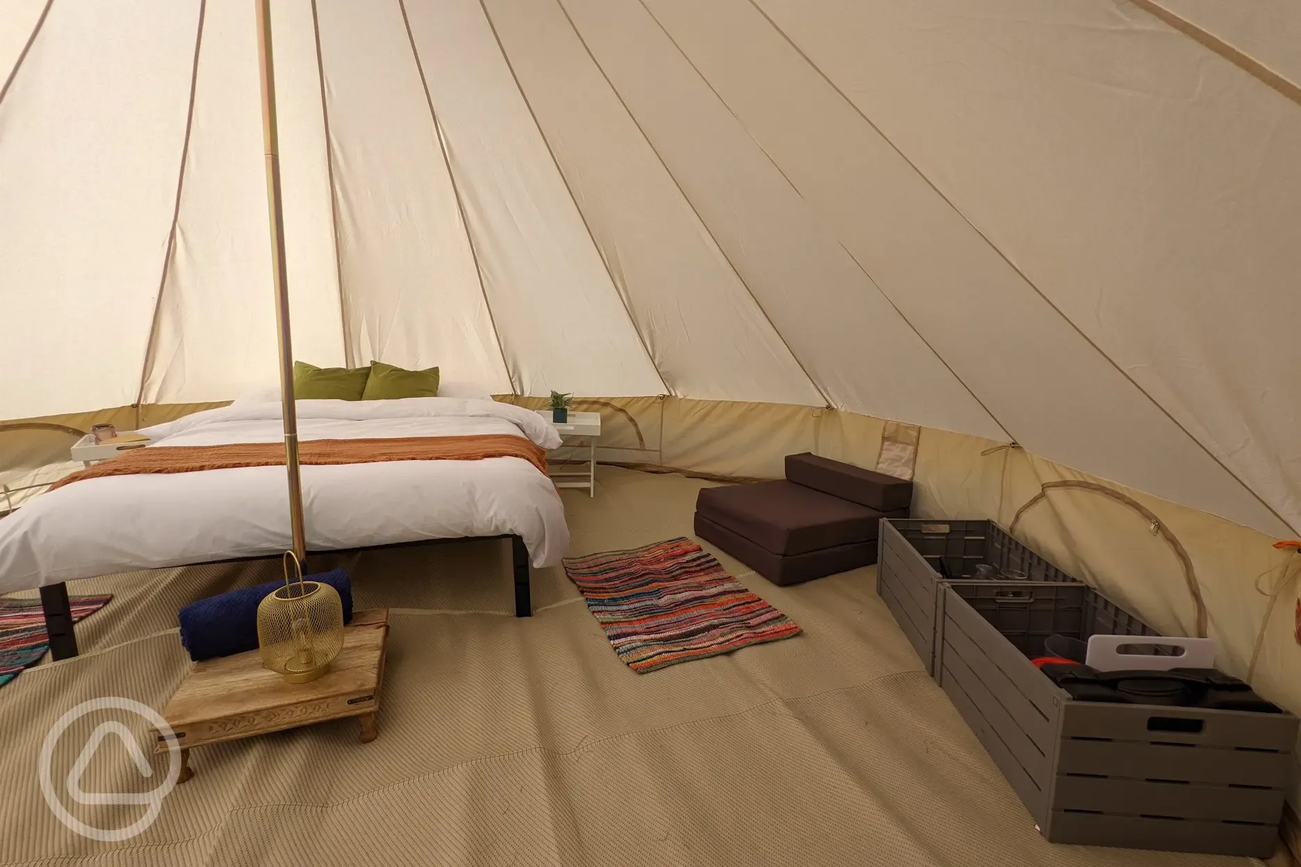 Go for a fully furnished bell tent and get everything you need!