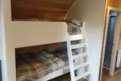 Bunk beds in the Den and Roost glamping pods