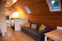 The Den and Roost glamping pod interiors at Auchenhean Pods The Den and Roost glamping pod interiors at Auchenhean Pods