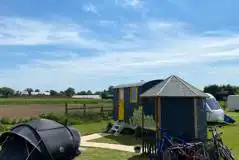 Bumble shepherd's hut and grass pitches Bumble shepherd's hut and grass pitches