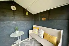 Bumble shepherd's hut interior Bumble shepherd's hut interior