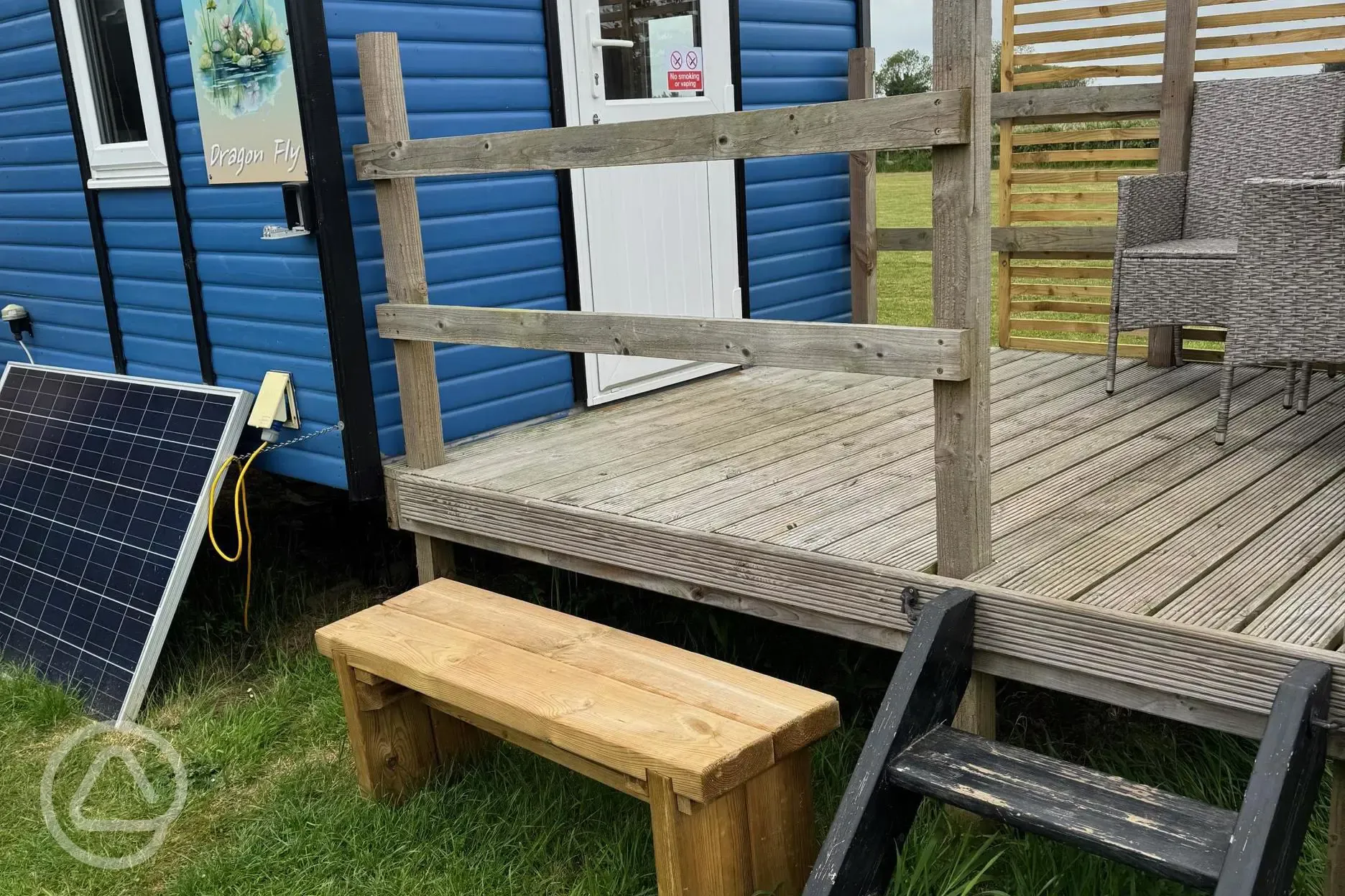 Dragonfly shepherd's hut exterior 