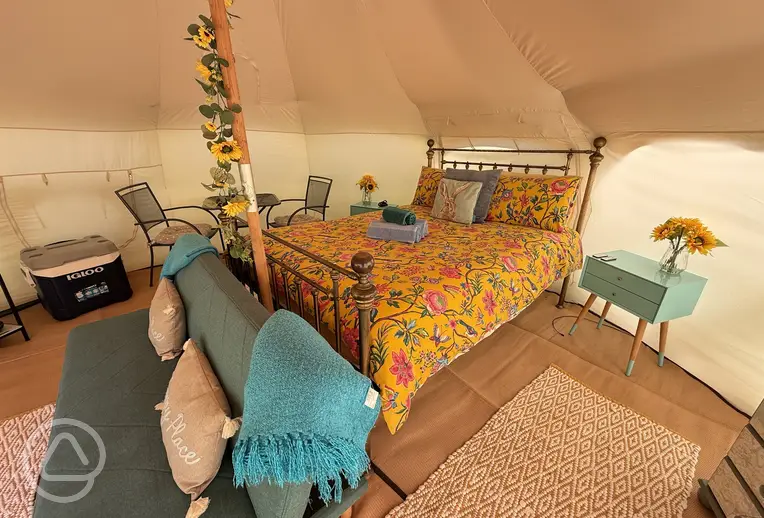 Pygmy Belle interior at Owley Woods Glamping