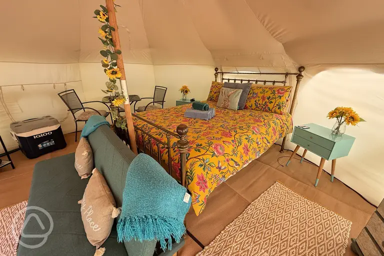 Pygmy Belle interior at Owley Woods Glamping