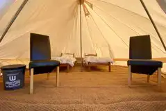 Bell tent interior 